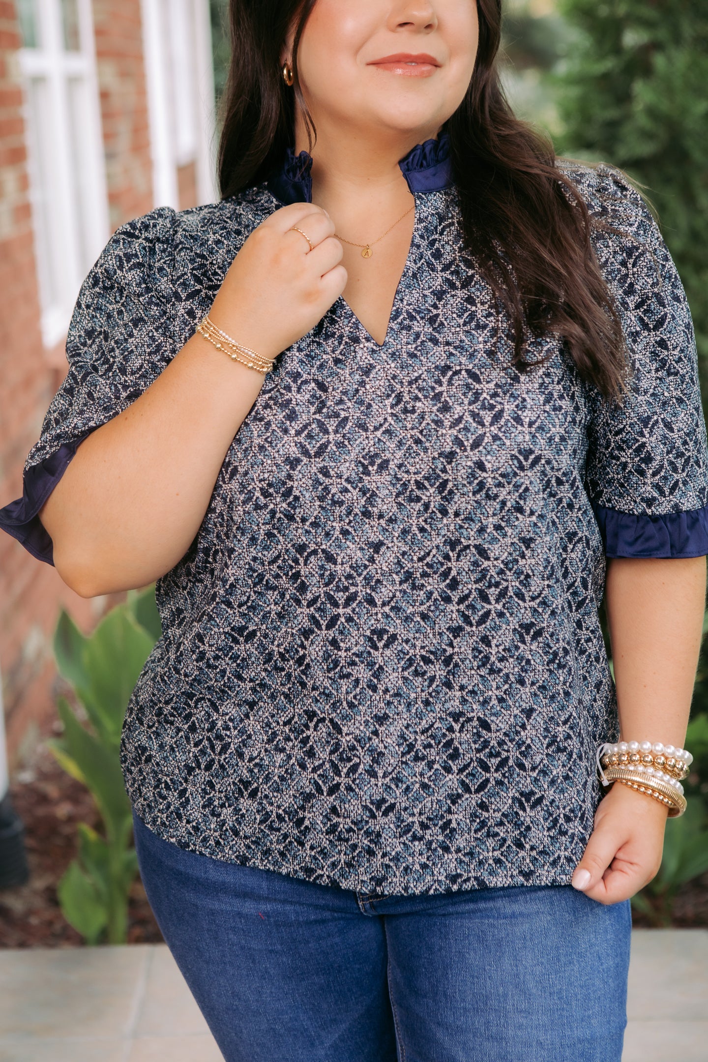 Effortless Elegance Ruffle Textured Top