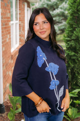 Bloom & Cozy Mock Neck Sweater Top