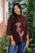 Bloom & Cozy Mock Neck Sweater Top
