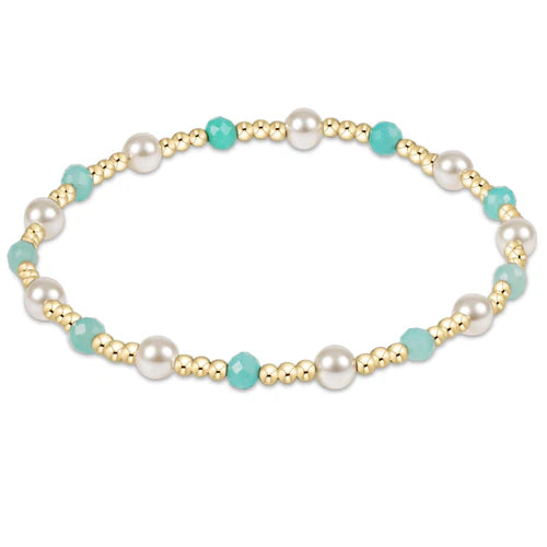 Enewton | Pearl Sincerity Pattern 4mm Bead Bracelet - Amazonite