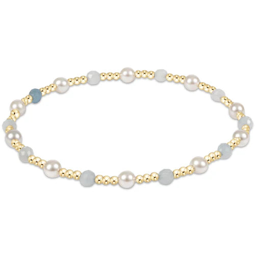 Enewton | Pearl Sincerity Pattern 4mm Bead Bracelet - Aquamarine