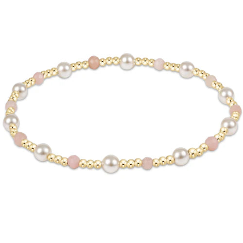 Enewton | Pearl Sincerity Pattern 4mm Bead Bracelet - Pink Opal
