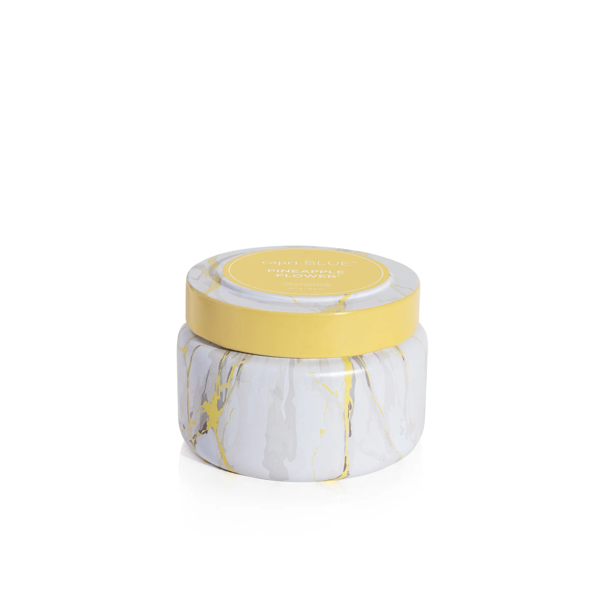 Capri Blue | Pineapple Flower Modern Marble Printed Travel Tin Candle, 8.5oz