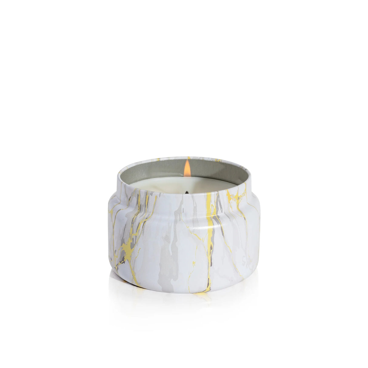 Capri Blue | Pineapple Flower Modern Marble Printed Travel Tin Candle, 8.5oz