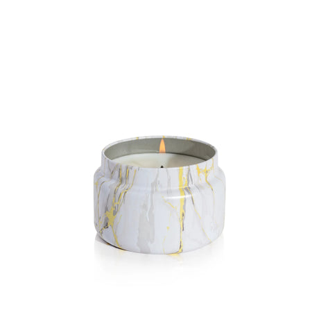 Capri Blue | Pineapple Flower Modern Marble Printed Travel Tin Candle, 8.5oz