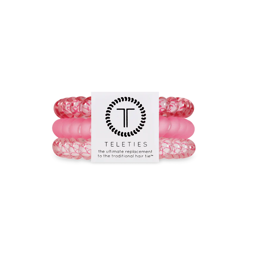 Teleties | Pink and Powerful - Small Spiral Hair Ties