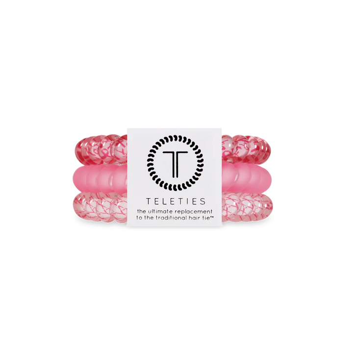 Teleties | Pink and Powerful - Small Spiral Hair Ties