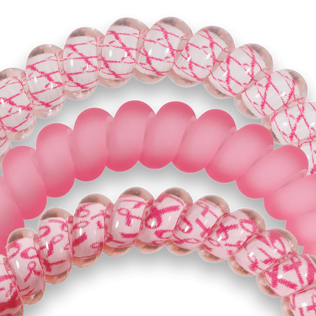 Teleties | Pink and Powerful - Small Spiral Hair Ties