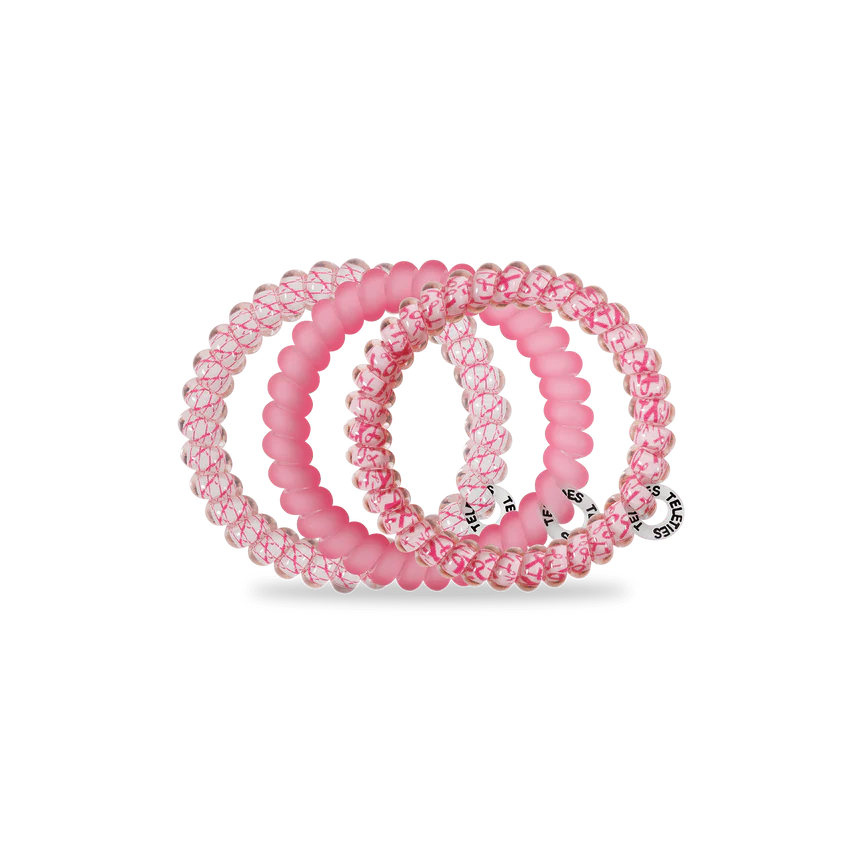 Teleties | Pink and Powerful - Small Spiral Hair Ties