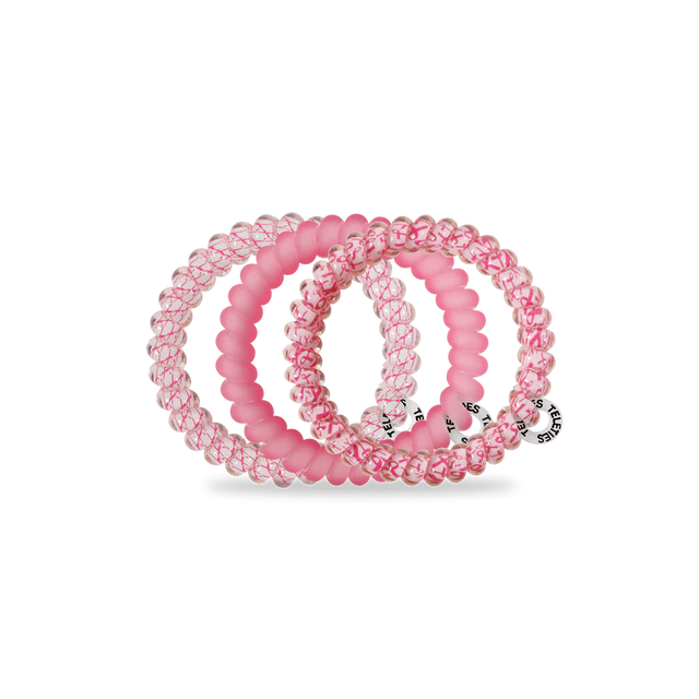 Teleties | Pink and Powerful - Small Spiral Hair Ties