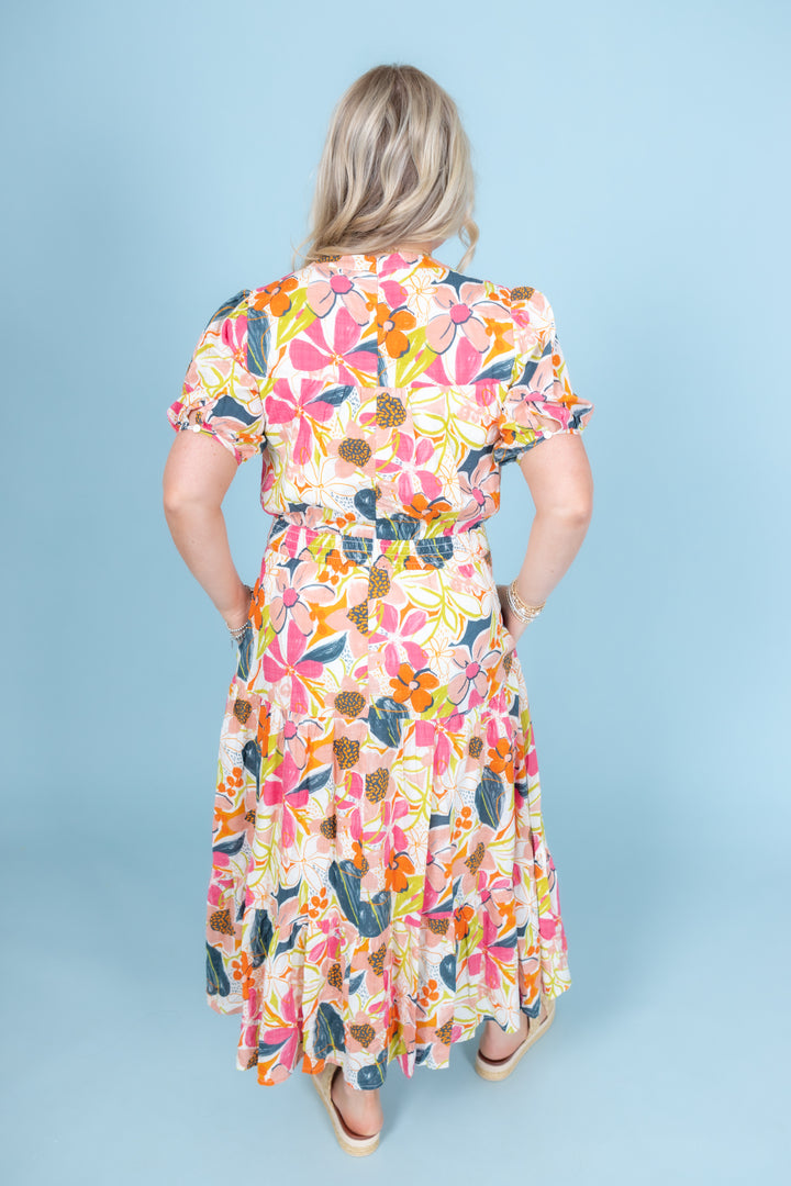 Pretty in Pink Midi Dress