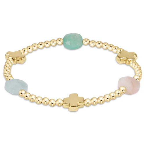 Enewton | Signature Cross Admire Gold Pattern 3mm Bead Bracelet - Hot Mess SS25