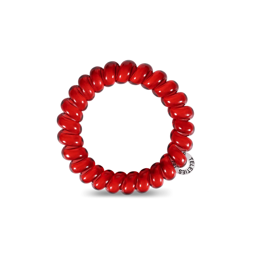 Teleties | Scarlet Red - Large Spiral Hair Ties