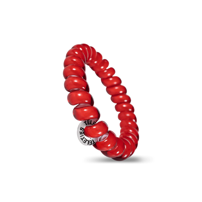 Teleties | Scarlet Red - Large Spiral Hair Ties