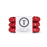 Teleties | Scarlet Red - Large Spiral Hair Ties