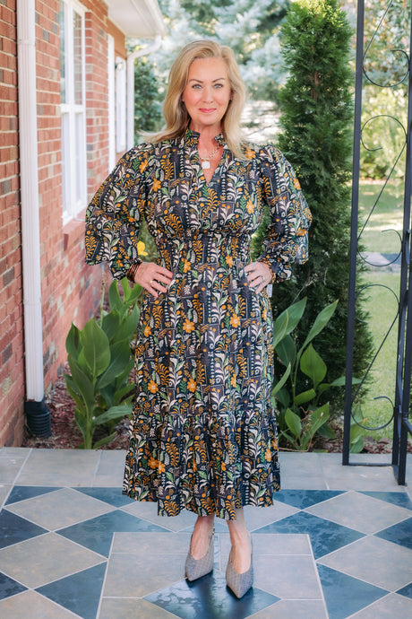 The Hazel Floral Midi Dress