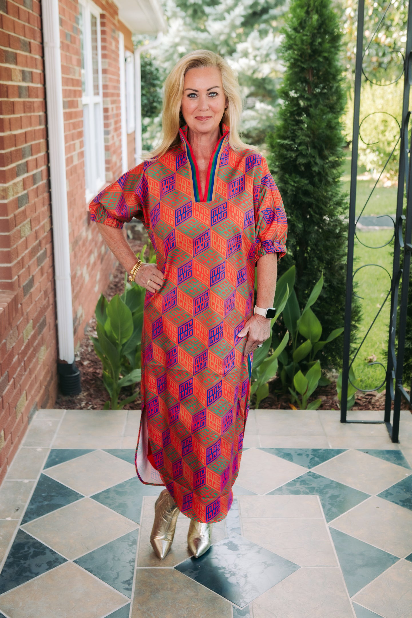Emily McCarthy | Poppy Caftan in Vintage Monogram