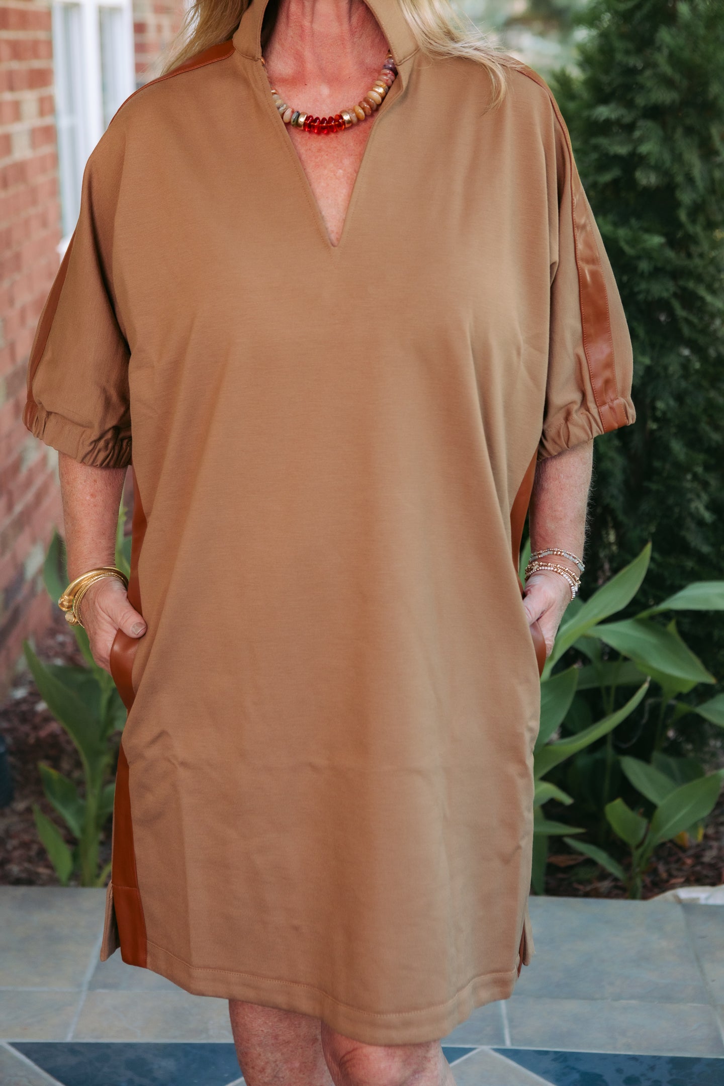 Emily McCarthy | Poppy Dress in Luggage Ponte