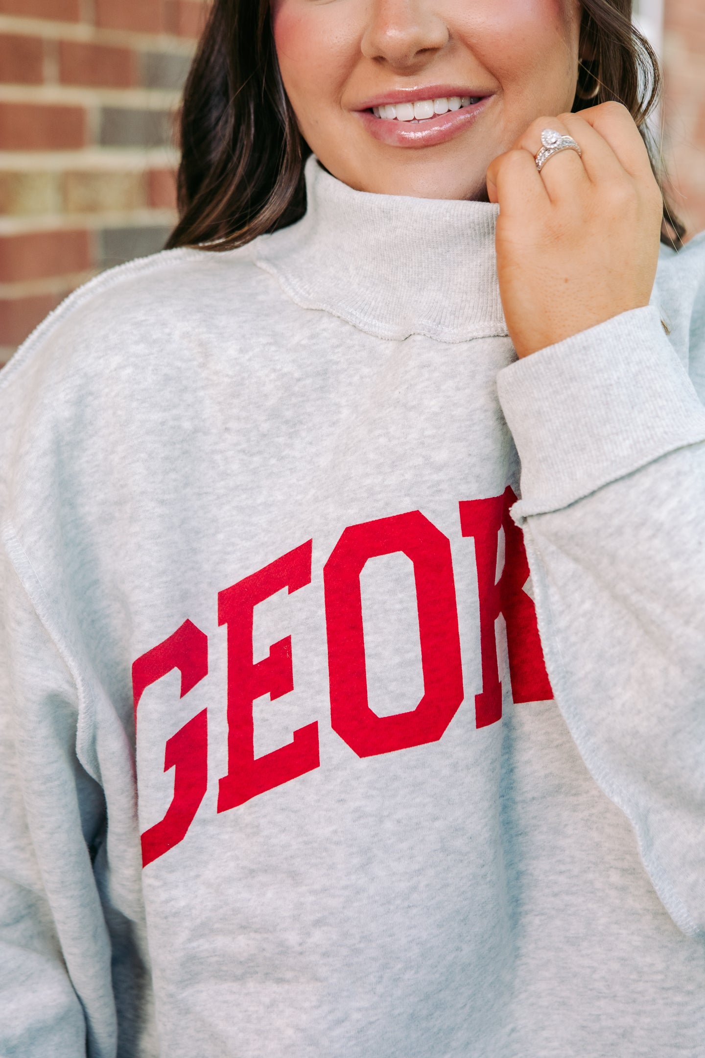 Cozy Reversible Georgia Mock-Neck Fleece