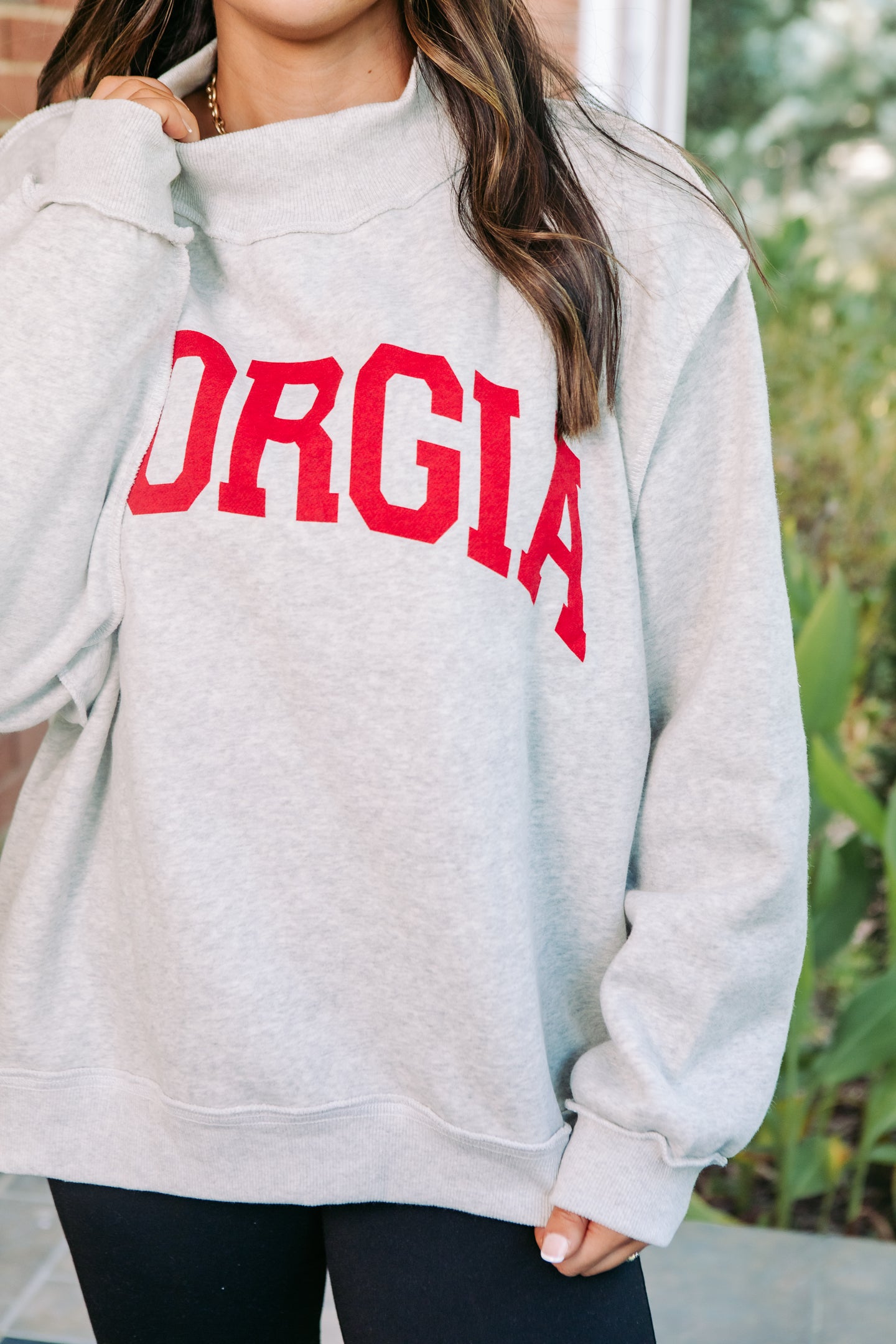 Cozy Reversible Georgia Mock-Neck Fleece