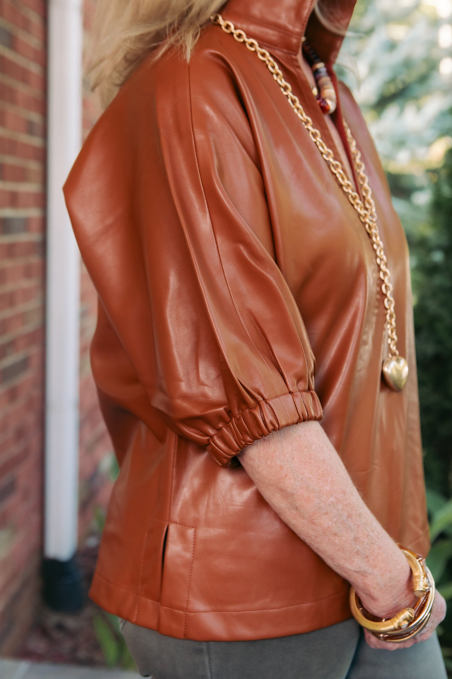 Emily McCarthy | Poppy Top in Luggage Vegan Leather