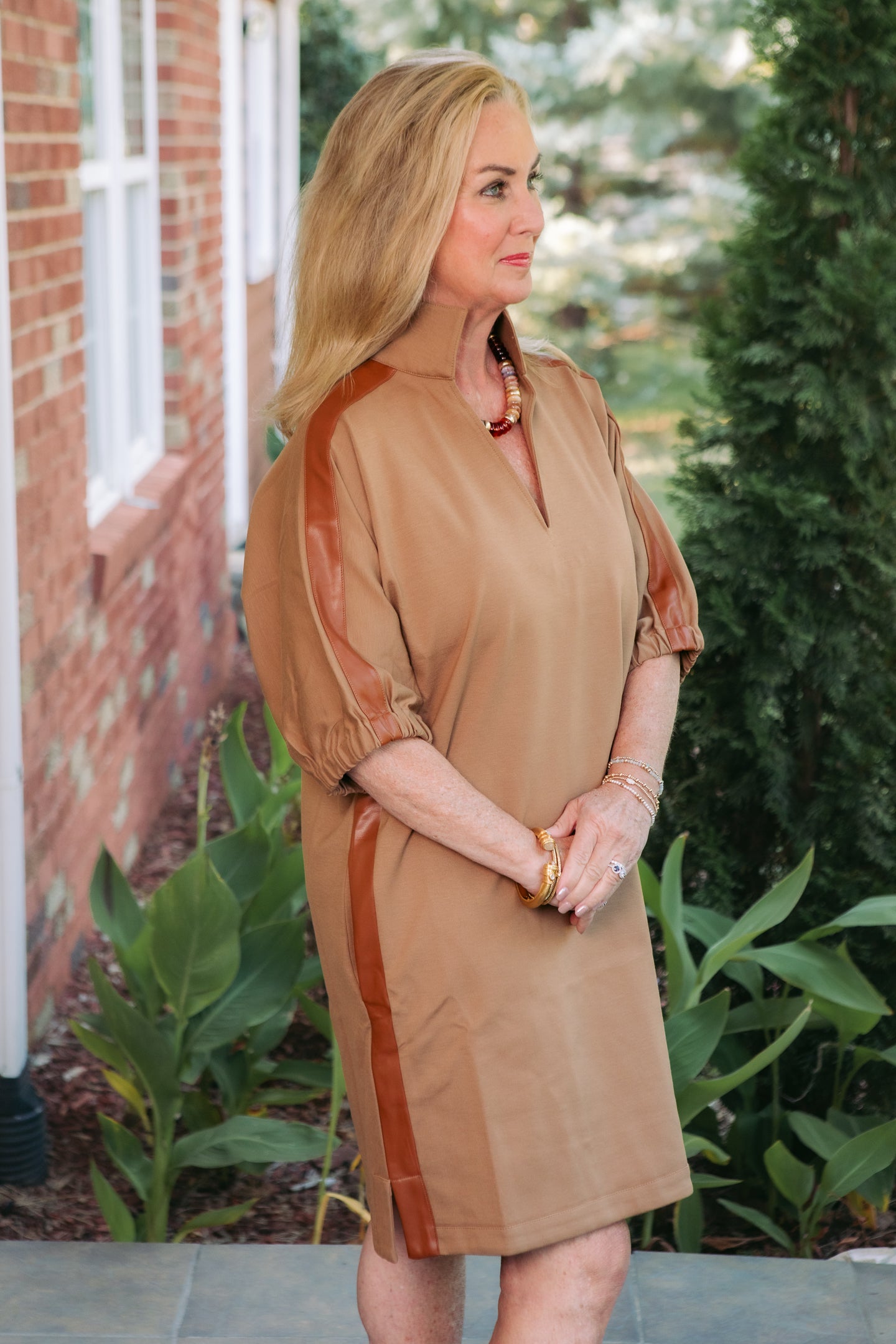 Emily McCarthy | Poppy Dress in Luggage Ponte