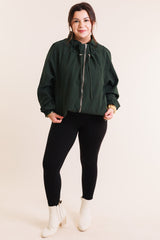 Selena Evergreen Zip-Up Jacket