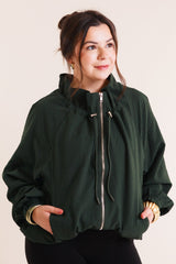 Selena Evergreen Zip-Up Jacket