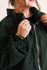 Selena Evergreen Zip-Up Jacket