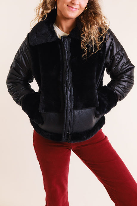 McKenzie Faux Fur Quilted Jacket
