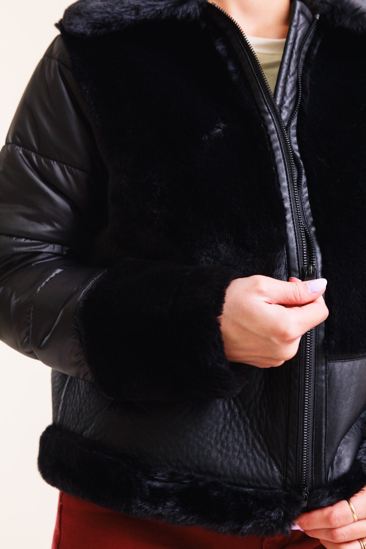 McKenzie Faux Fur Quilted Jacket