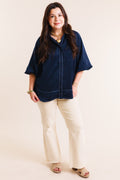 The Blair Contrast Stitch Top