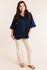 The Blair Contrast Stitch Top