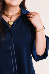 The Blair Contrast Stitch Top