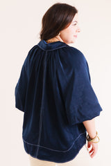 The Blair Contrast Stitch Top