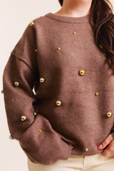 The Lottie Gold Detail Sweater