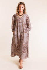 Lior | Cairo Midi Dress in Paisley Jacquard