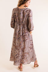 Lior | Cairo Midi Dress in Paisley Jacquard