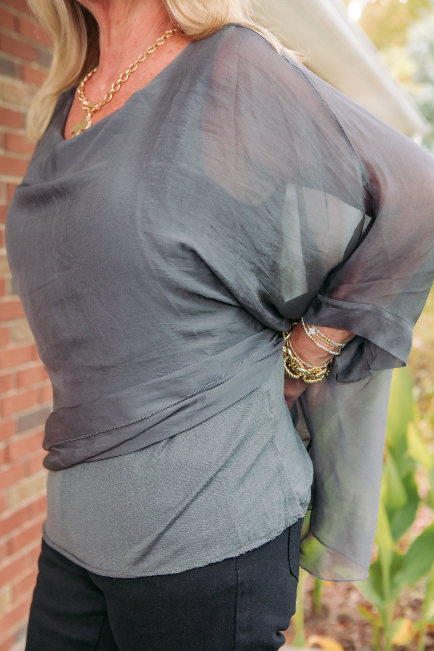 Cobblestone Apparel | Martina Silk Top