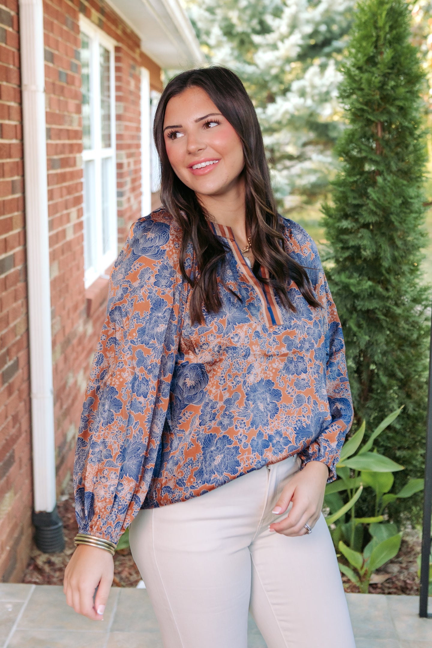 The Autumn Bloom Printed Blouse