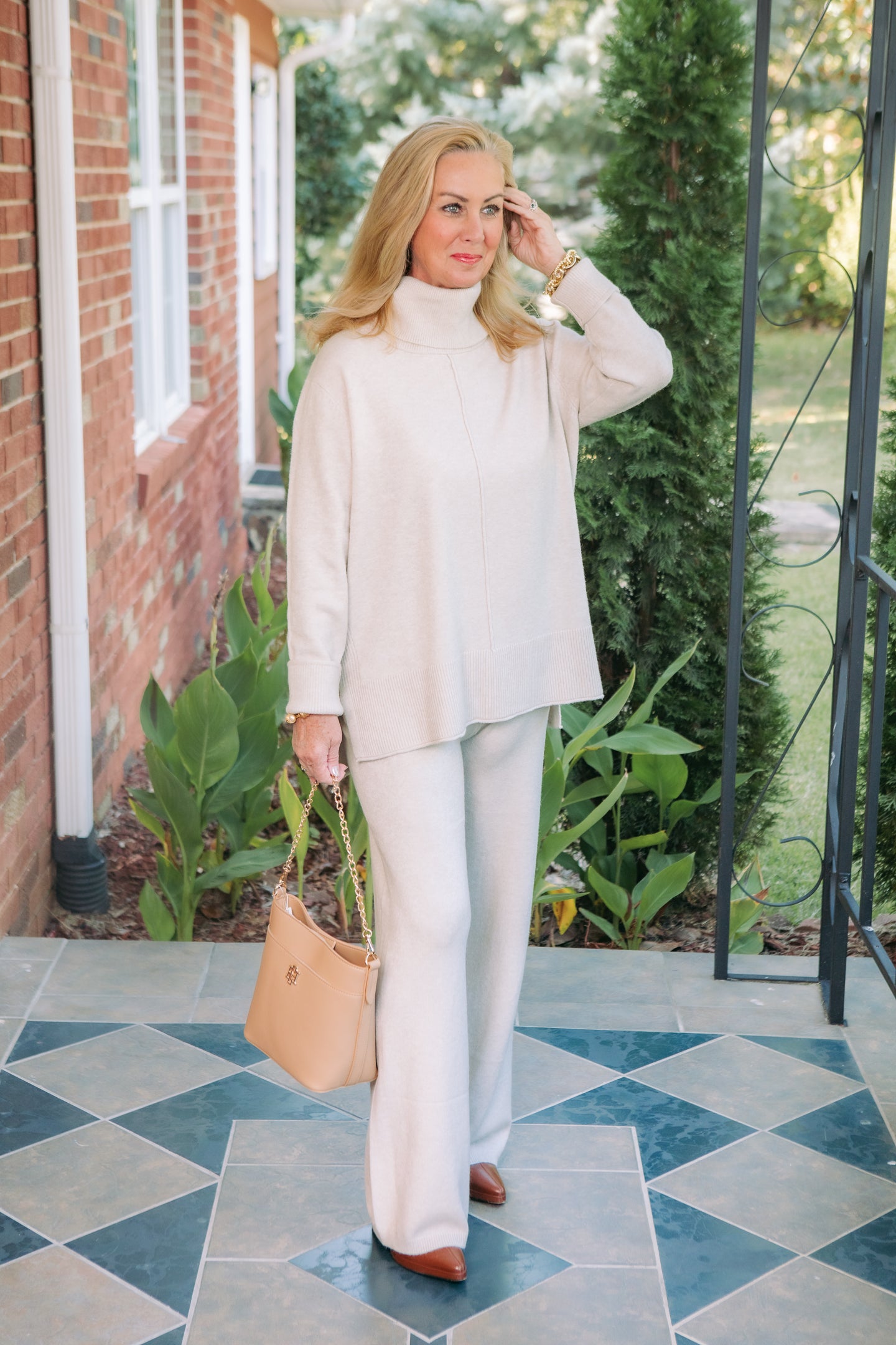 Heavenly-Luxe Cowl Neck with Rib Trim Detail