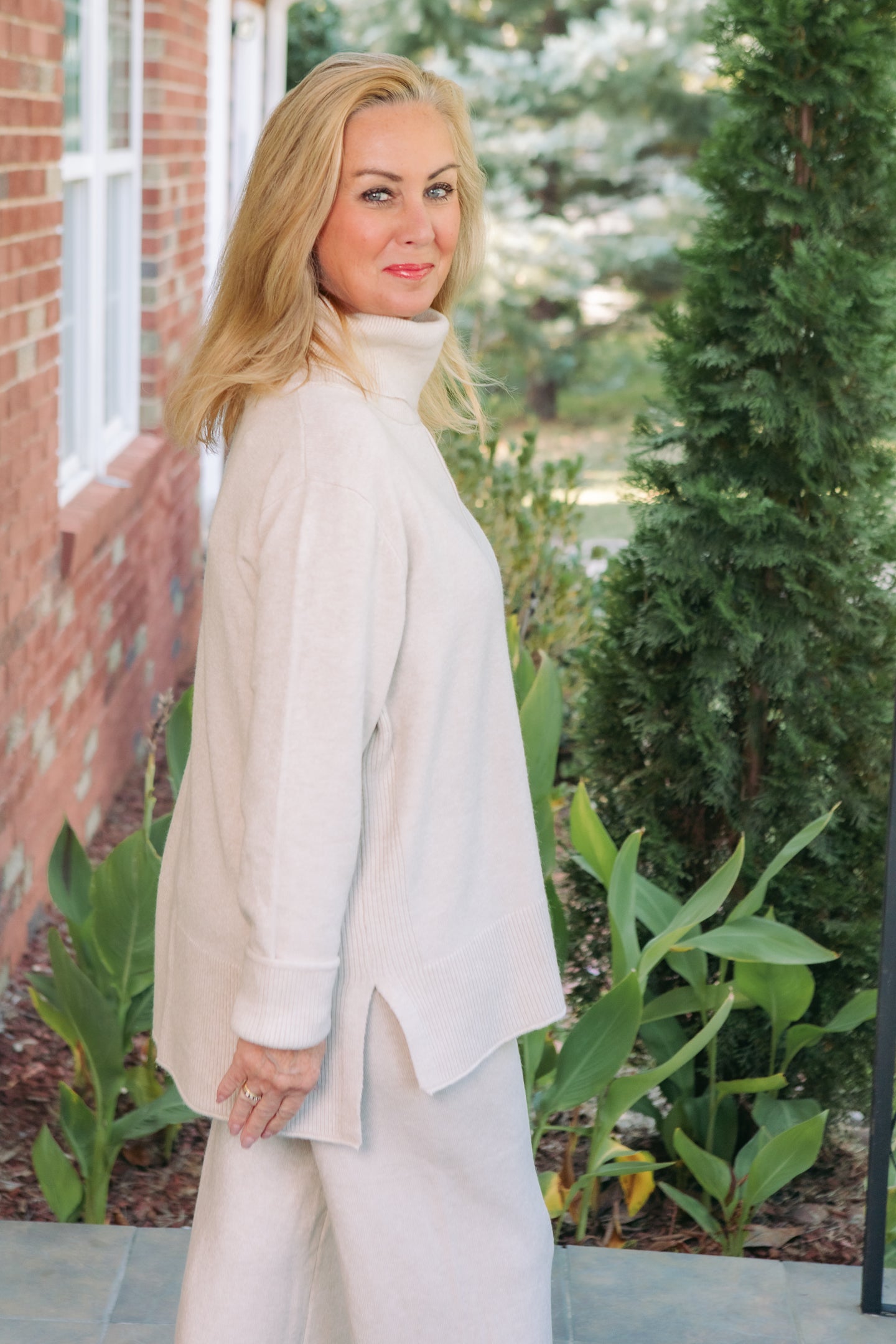 Heavenly-Luxe Cowl Neck with Rib Trim Detail