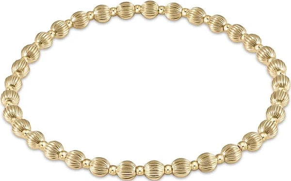 Enewton | Extends Dignity Grateful Pattern 4mm Bead Bracelet - Gold