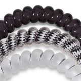 Teleties | Silver Flames Small Spiral Hair Ties