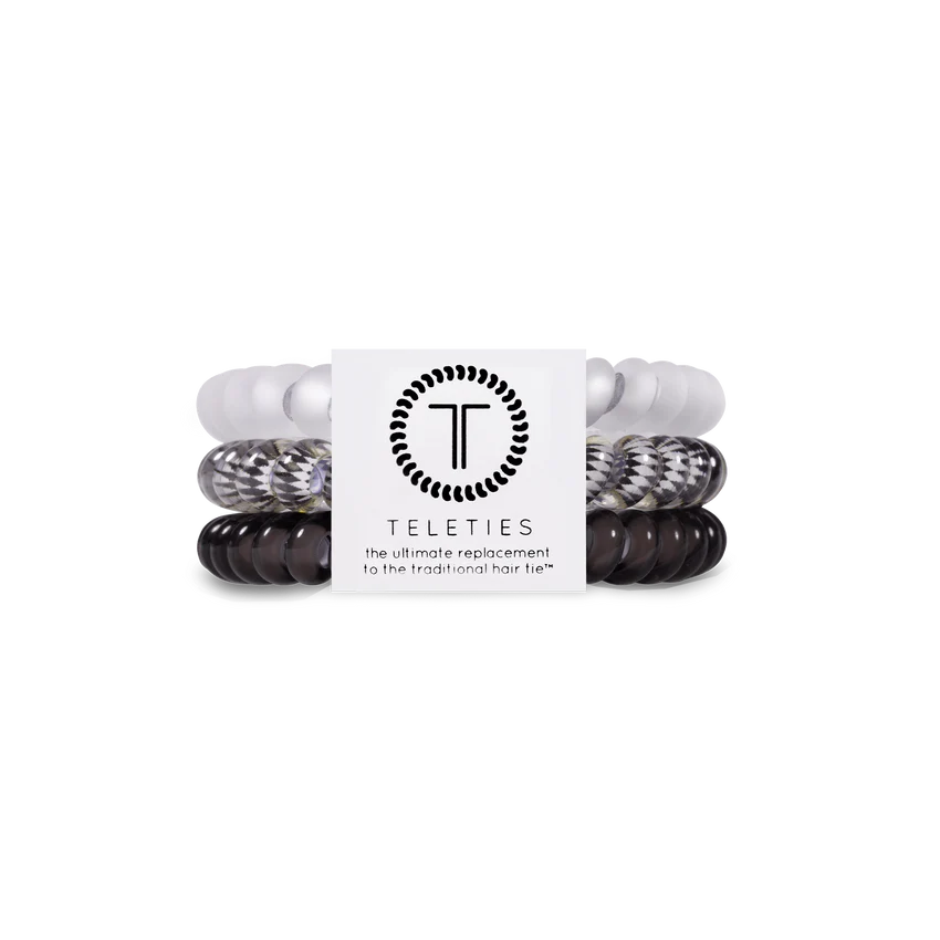 Teleties | Silver Flames Small Spiral Hair Ties