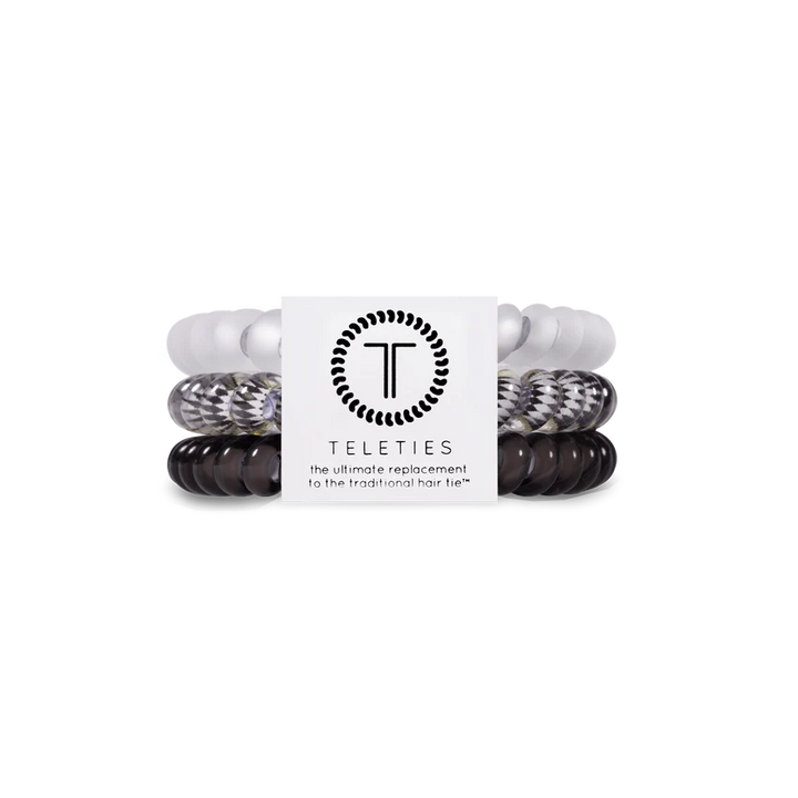 Teleties | Silver Flames Small Spiral Hair Ties