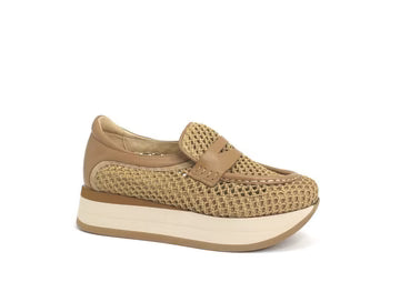 Softwaves | Caela Woven Platform Loafer - Noisette