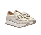 Softwaves | Cintia Loafer with Raffia Plug - Coco