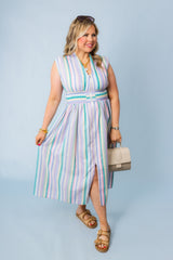 Rainbow Row Midi Dress