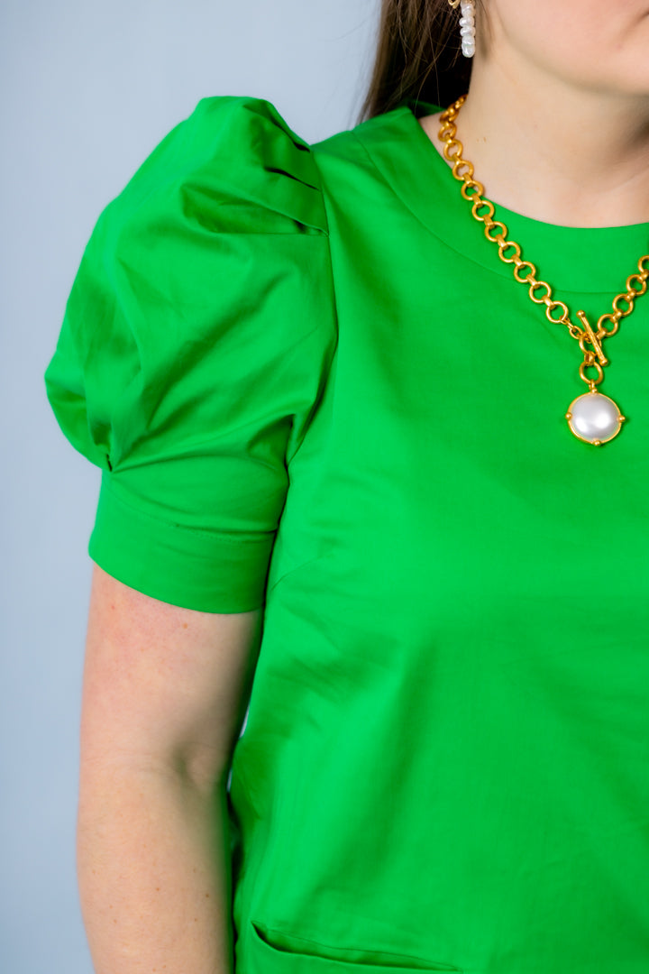 Emerald Elegance Mini Dress